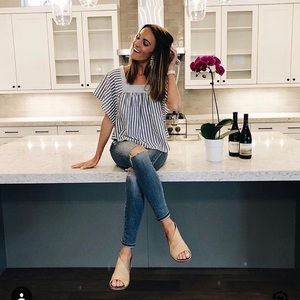 Madewell butterfly top XS in stripe play